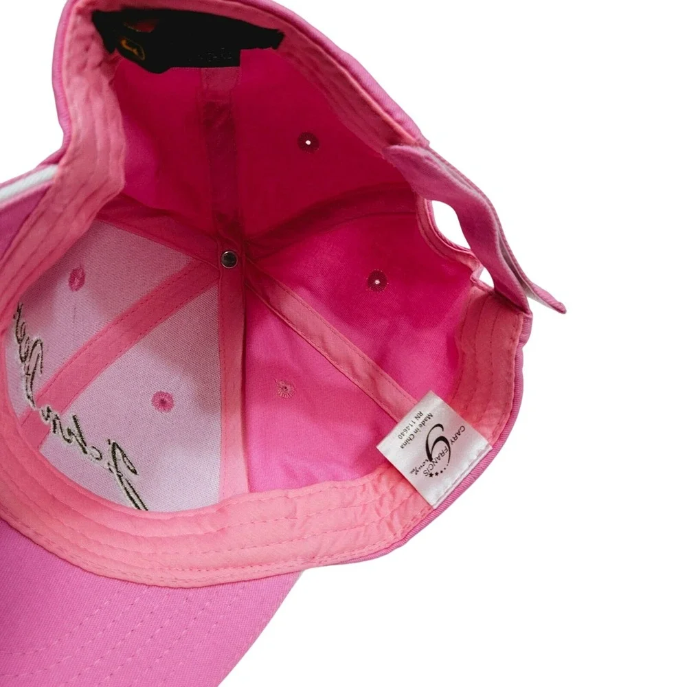 John Deere Pink Hat Cap‎ Green Embroidered Logo Adjustable Strapback